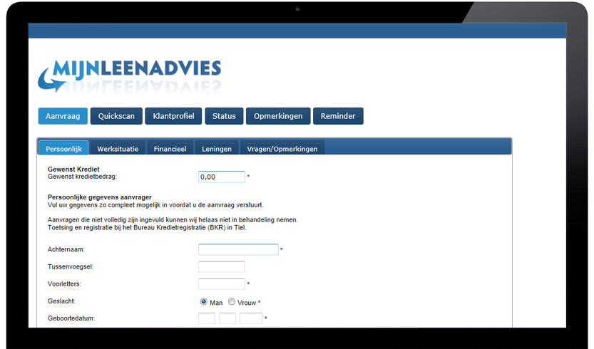 Aanvraagformulier Gallerij